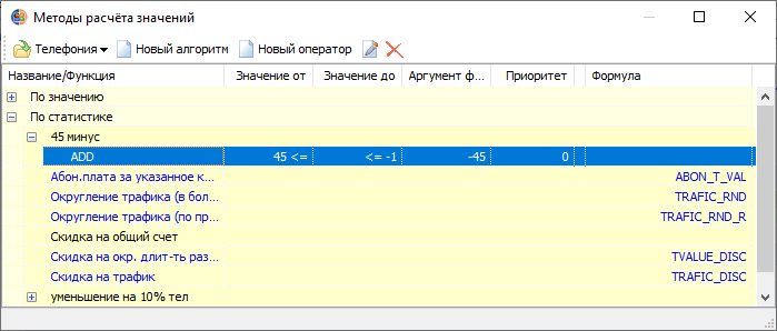 Создание нового Метода расчета значений Создание нового Метода расчета значений